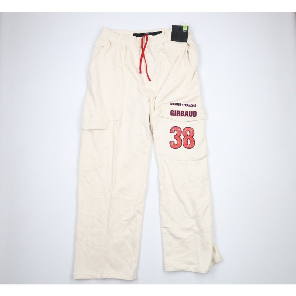 NOS Vintage 90s Marithe Francois Girbaud Mens XL Baggy Wide Leg Cargo Sweatpants